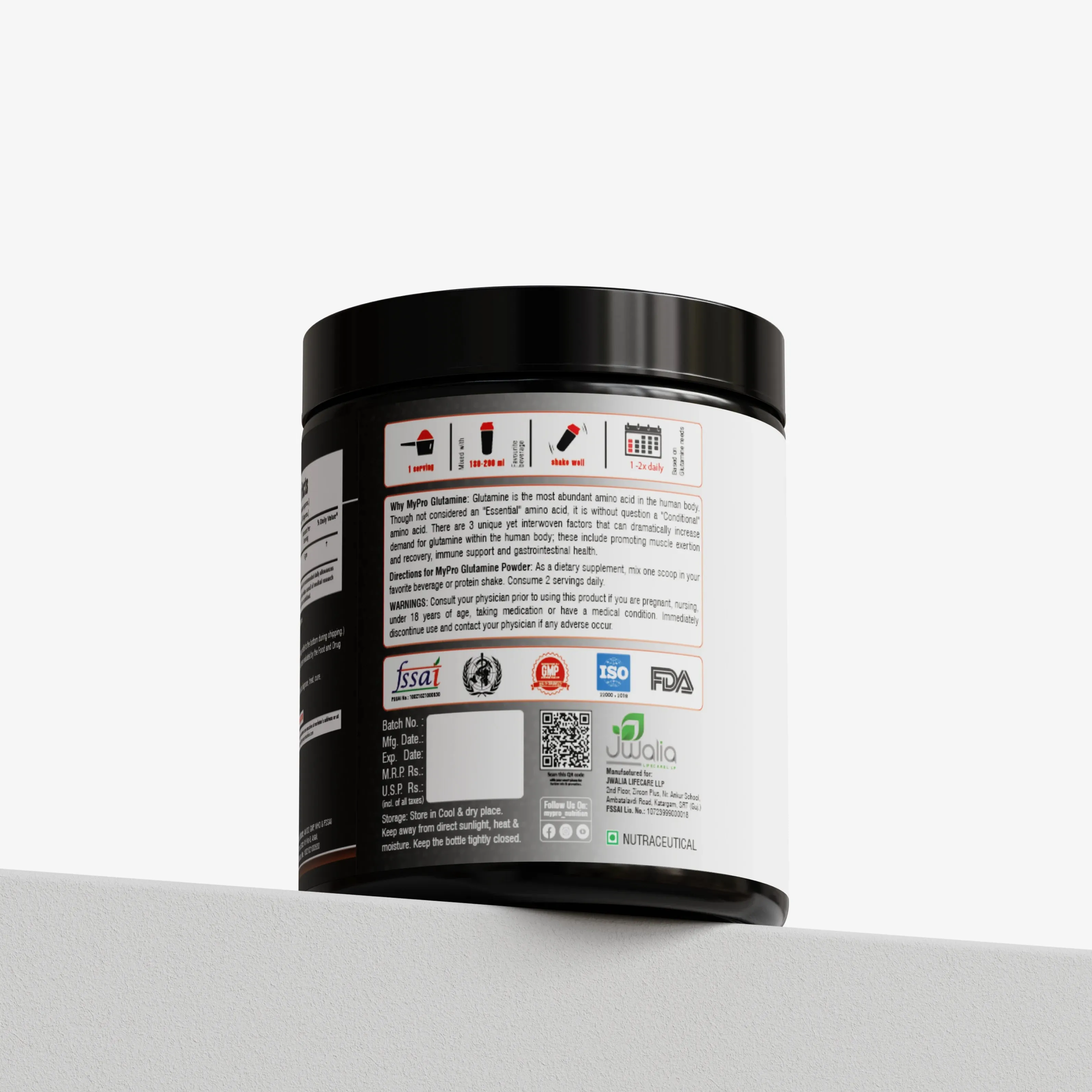100% Pure Glutamine Powder