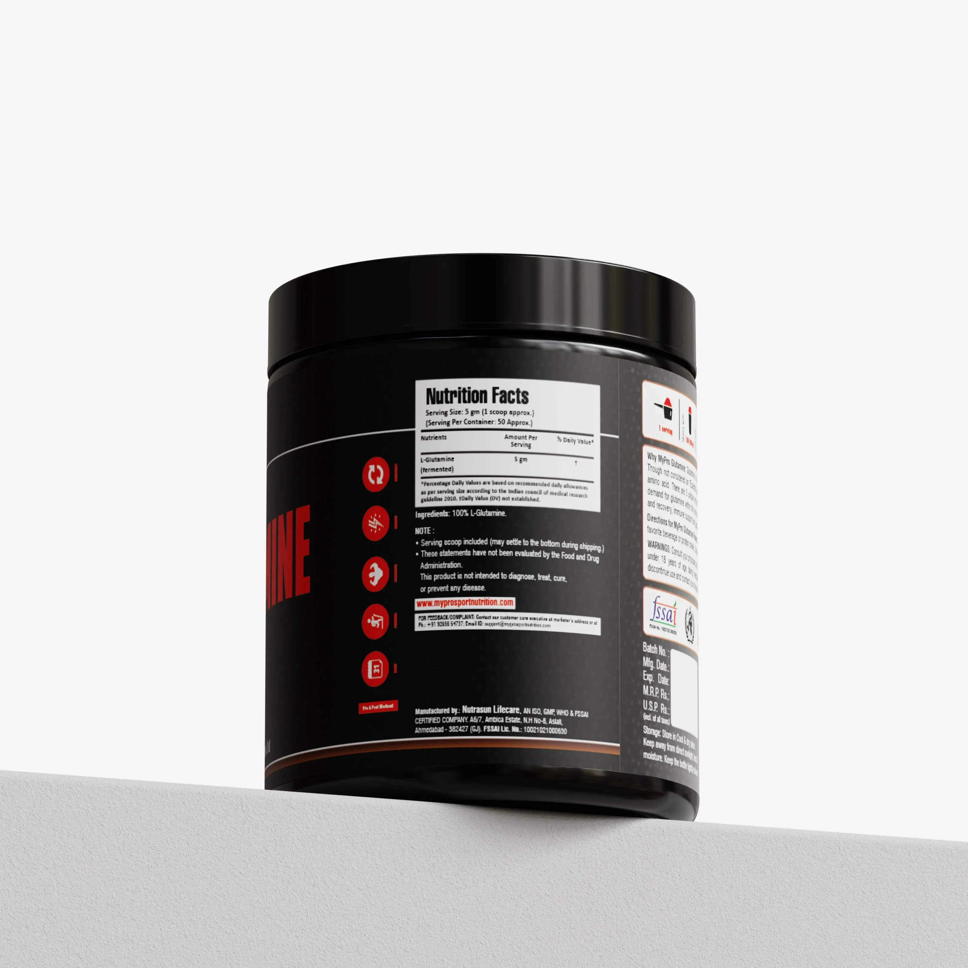 100% Pure Glutamine Powder