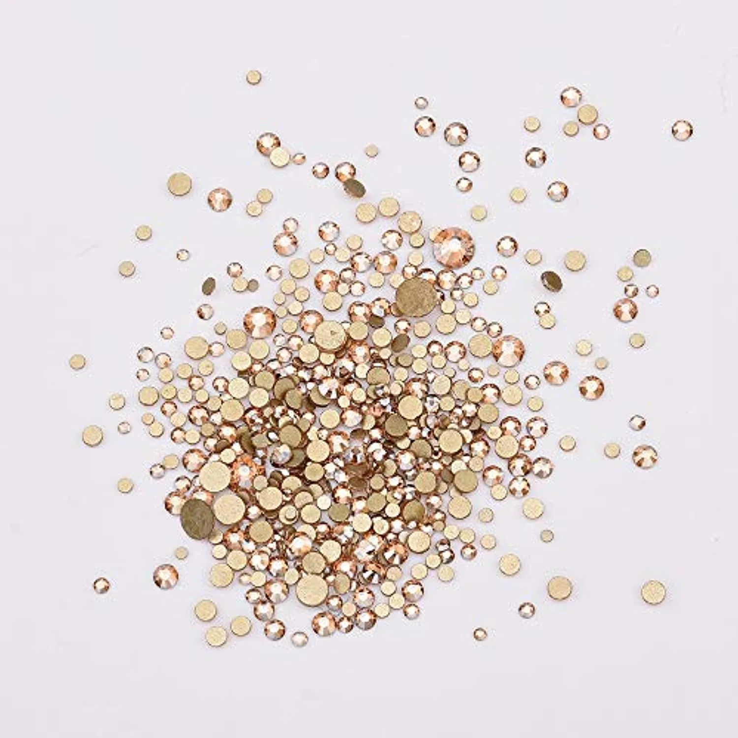 153pcs 3D Nail Diamonds Crystal Golden Shadow Flat Back Gem Stones For Nail Art Decoration   960pcs Mix Loose Round Rhinestones Set Supply