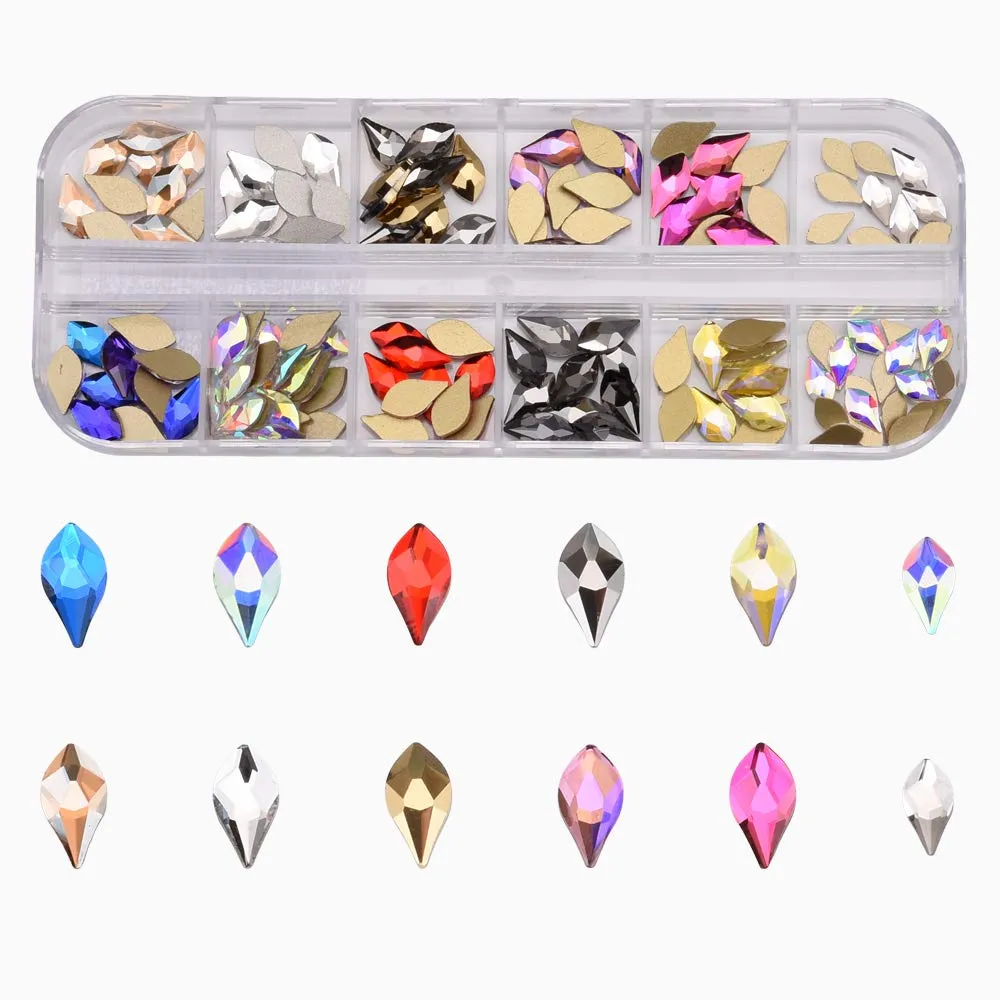 153pcs 3D Nail Diamonds Crystal Golden Shadow Flat Back Gem Stones For Nail Art Decoration   960pcs Mix Loose Round Rhinestones Set Supply