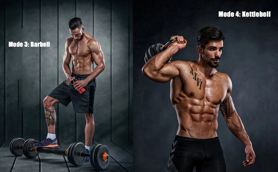 6-in-1 Multifunctional Free Dumbbells Weights Set -40kg