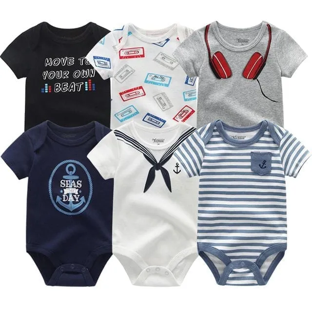 6PCS Bennys Newborn Baby Boys & Girls Bunny Summer Clothes