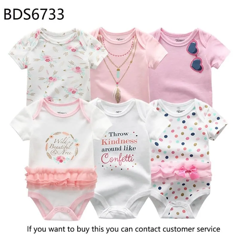6PCS Bennys Newborn Baby Boys & Girls Bunny Summer Clothes