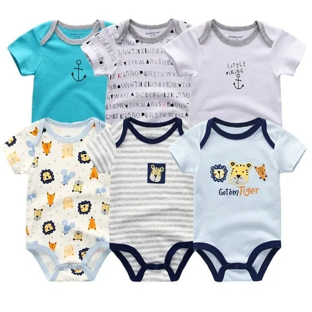 6PCS Bennys Newborn Baby Boys & Girls Bunny Summer Clothes