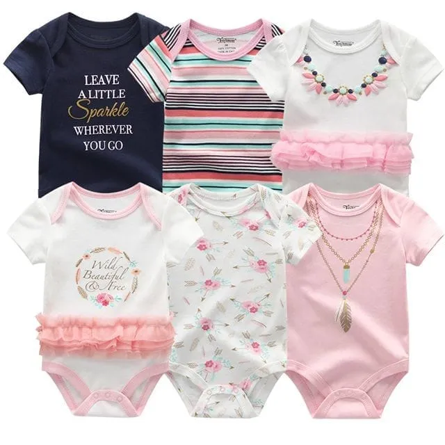 6PCS Bennys Newborn Baby Boys & Girls Bunny Summer Clothes