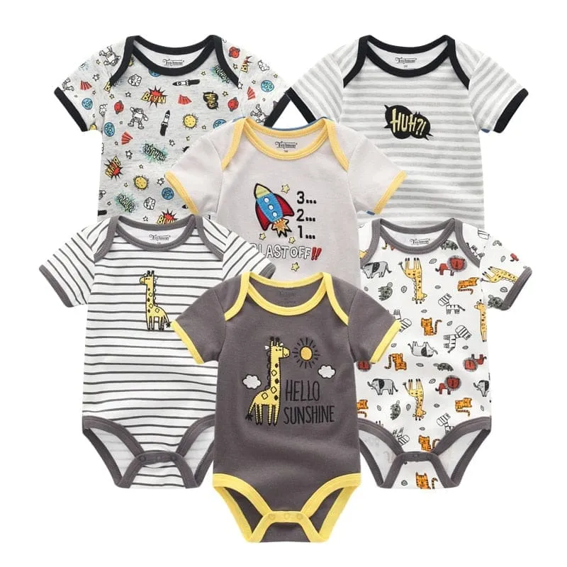 6PCS Bennys Newborn Baby Boys & Girls Bunny Summer Clothes
