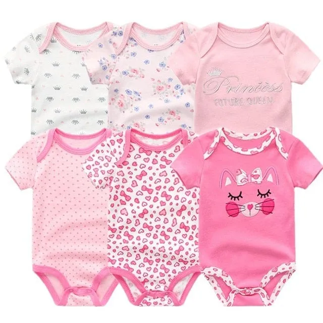 6PCS Bennys Newborn Baby Boys & Girls Bunny Summer Clothes