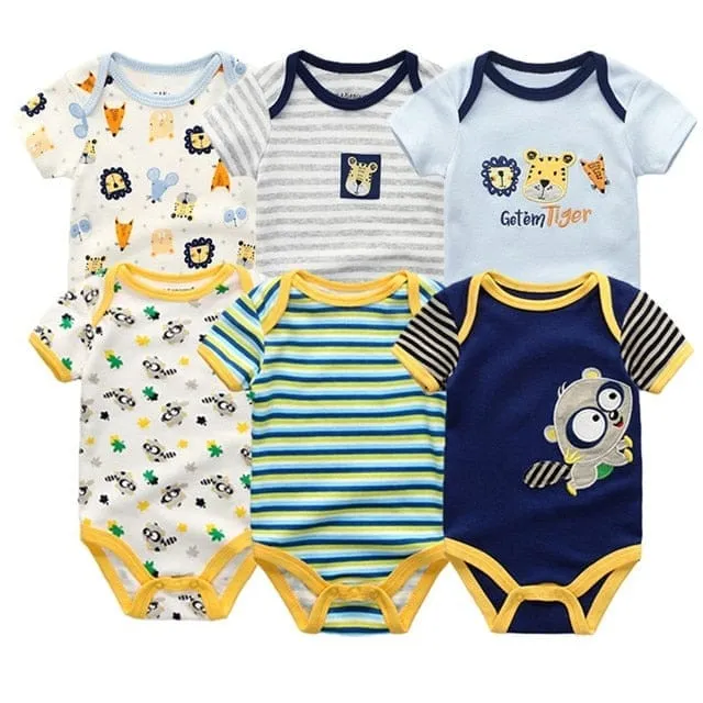 6PCS Bennys Newborn Baby Boys & Girls Bunny Summer Clothes