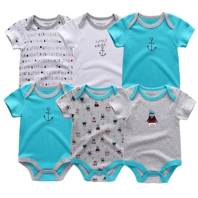 6PCS Bennys Newborn Baby Boys & Girls Bunny Summer Clothes