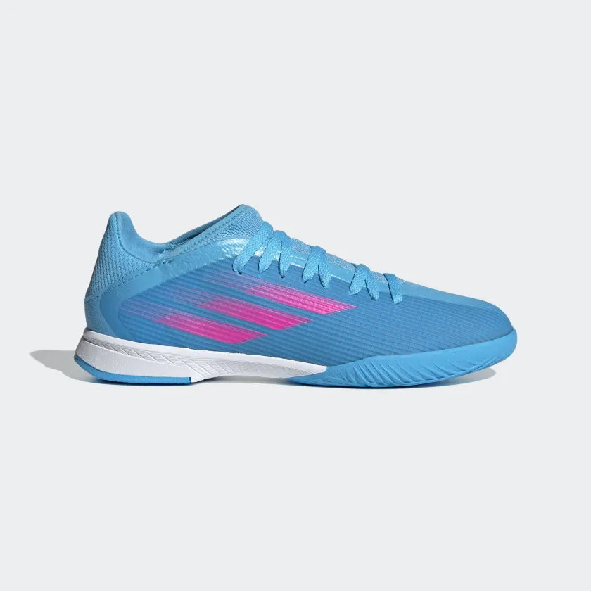 adidas X SPEEDFLOW.3 Indoor Soccer Shoes | Sky Rush | Kid's Unisex