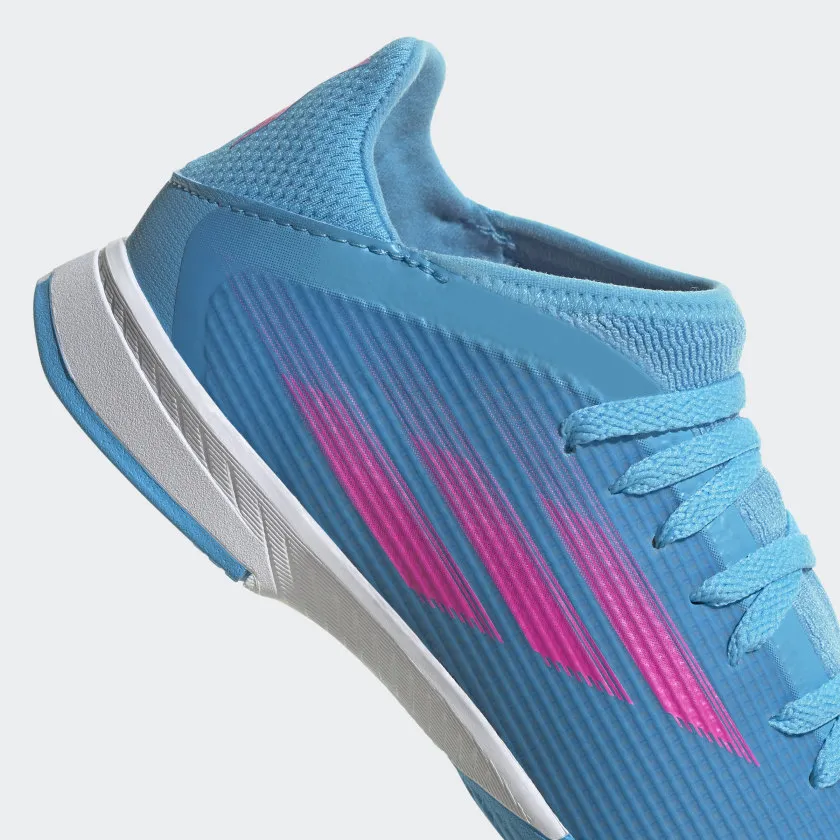 adidas X SPEEDFLOW.3 Indoor Soccer Shoes | Sky Rush | Kid's Unisex
