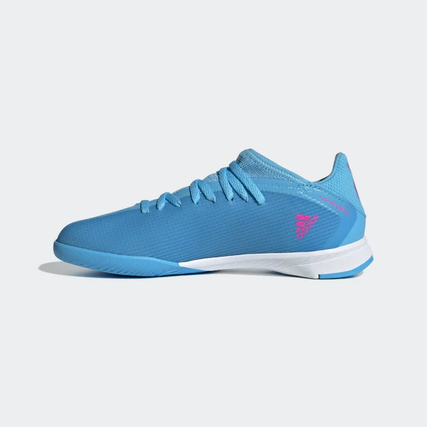 adidas X SPEEDFLOW.3 Indoor Soccer Shoes | Sky Rush | Kid's Unisex