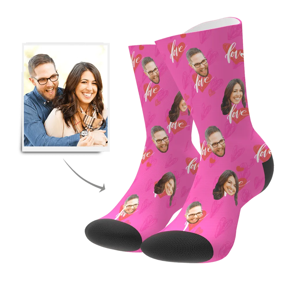 Anniversary Gift Custom Socks Memorial Gift - Heartbeat