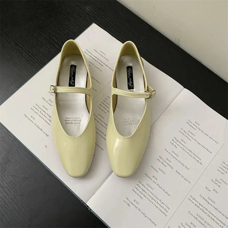 binfenxie  -  2024 Spring New Women Flat Shoes Fashion Yellow Shallow Slip On Ladies Casual Ballet Shoes Outdoor Casual Soft Ballerina Shoe