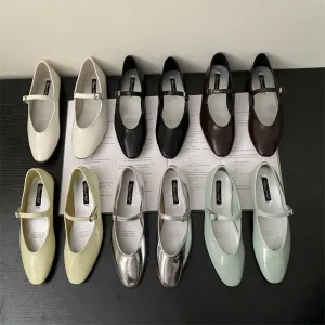 binfenxie  -  2024 Spring New Women Flat Shoes Fashion Yellow Shallow Slip On Ladies Casual Ballet Shoes Outdoor Casual Soft Ballerina Shoe