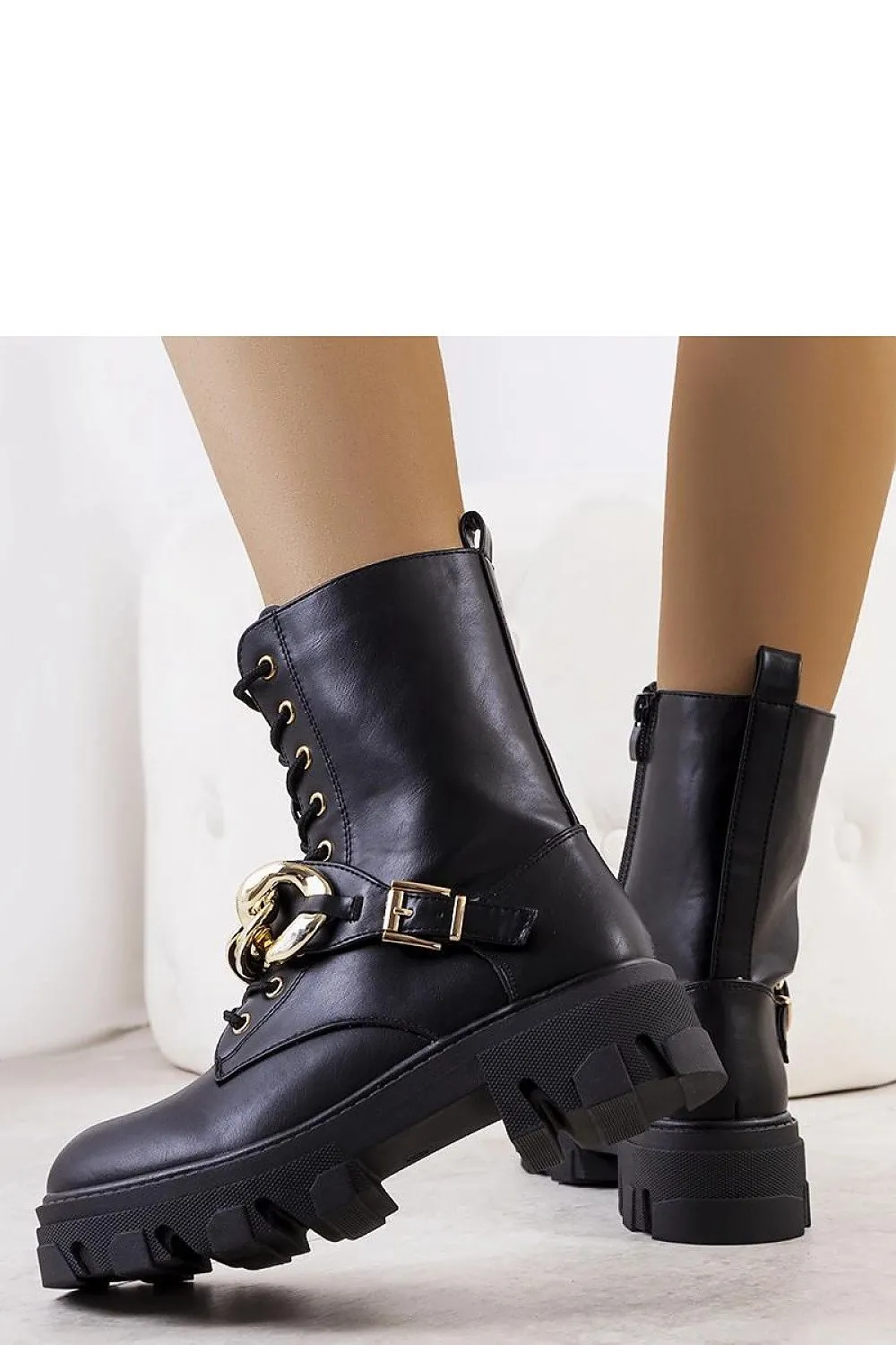 Black Laboy Traperki ankle boots