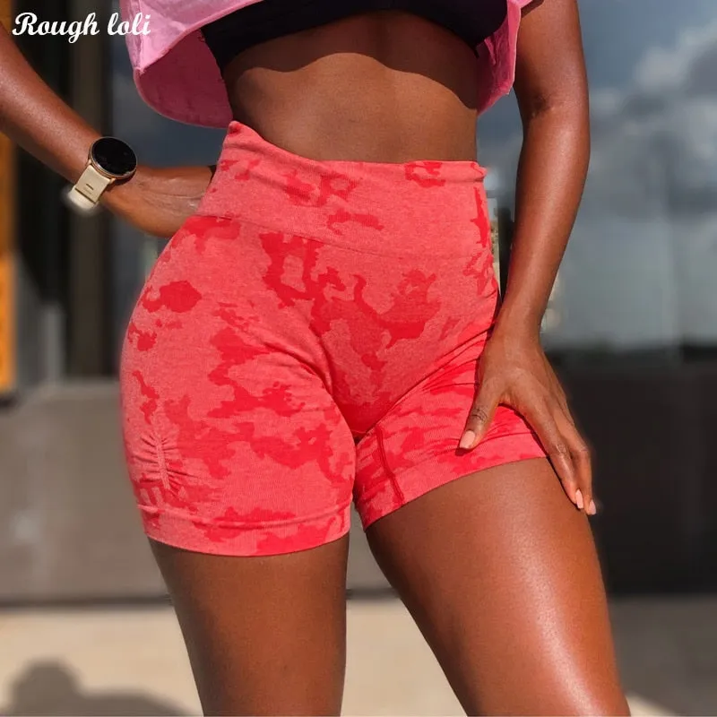 Booty Seamless High Waisted Yoga Shorts for Women by Le Nakai