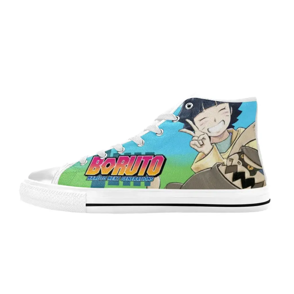 Boruto Naruto Next Generations Himawari Cute Shukaku Shoes High Top Sneakers for Kids and Adults