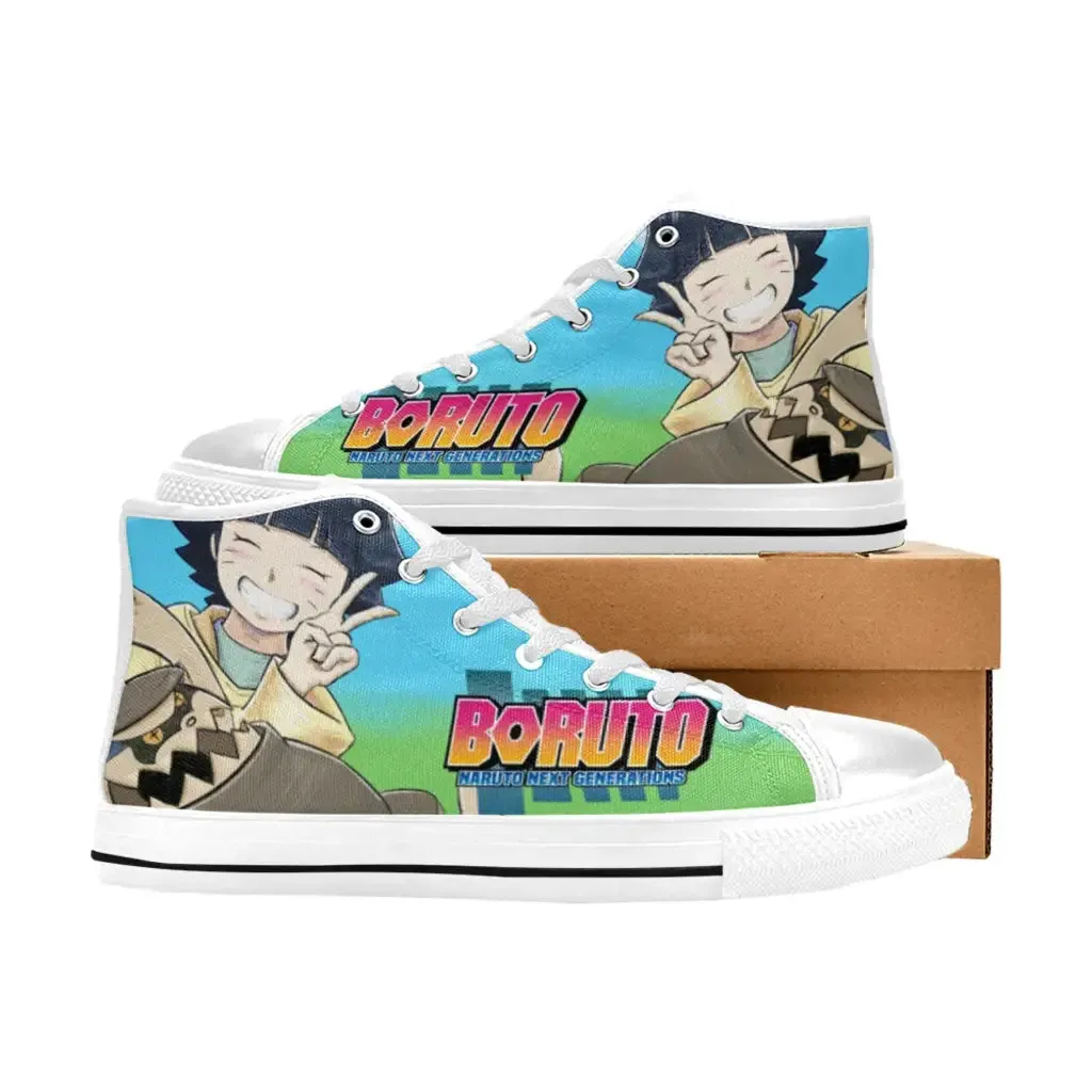 Boruto Naruto Next Generations Himawari Cute Shukaku Shoes High Top Sneakers for Kids and Adults