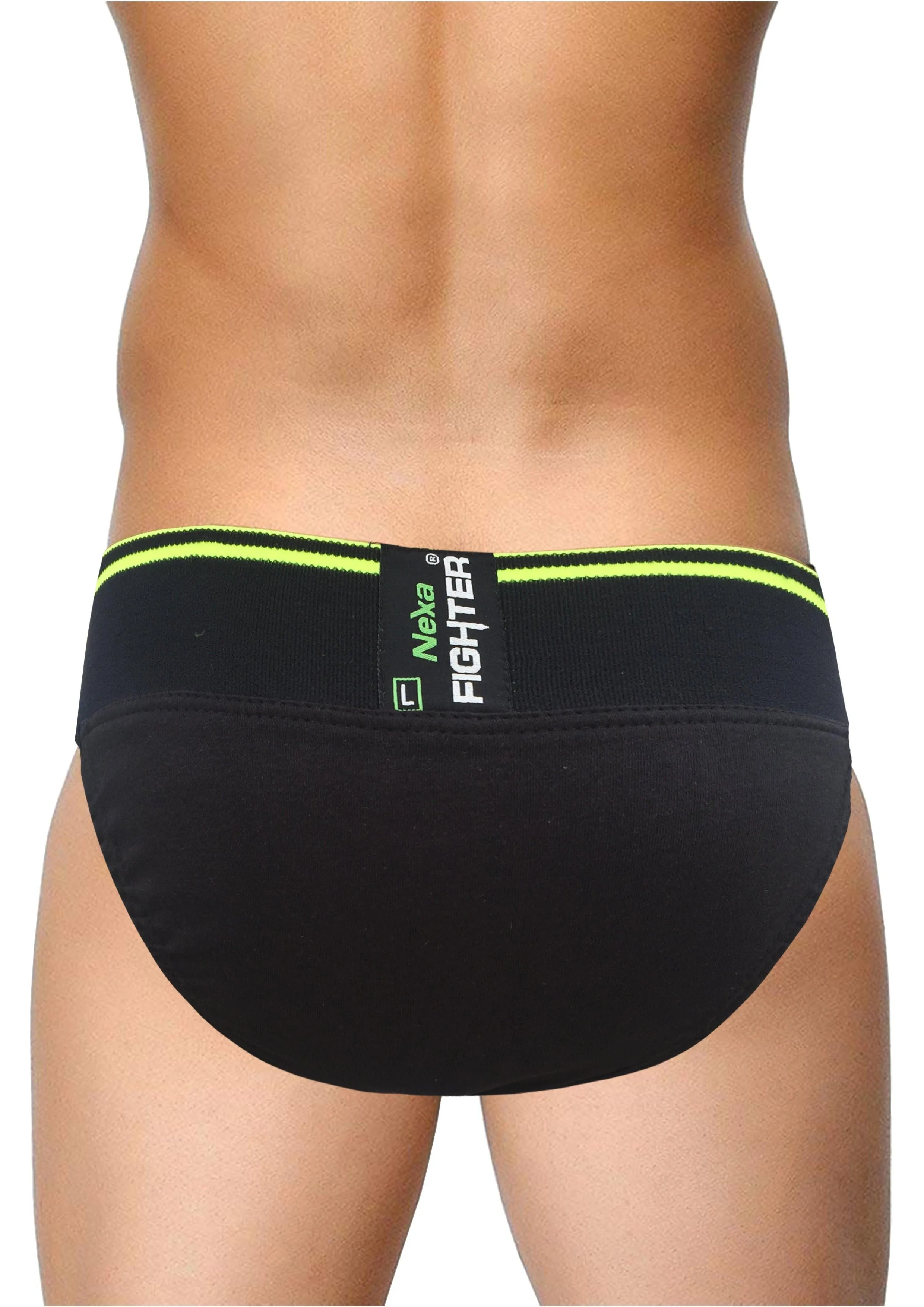 Champs fighter Back Cover Black Nexa Gym Cotton Sports underwear