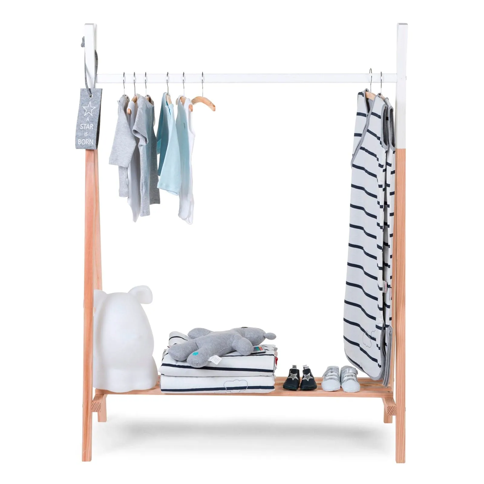 Childhome Tipi Open Clothes Stand - Natural/White