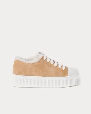 Classic Suede Ecru Low Top Sneakers