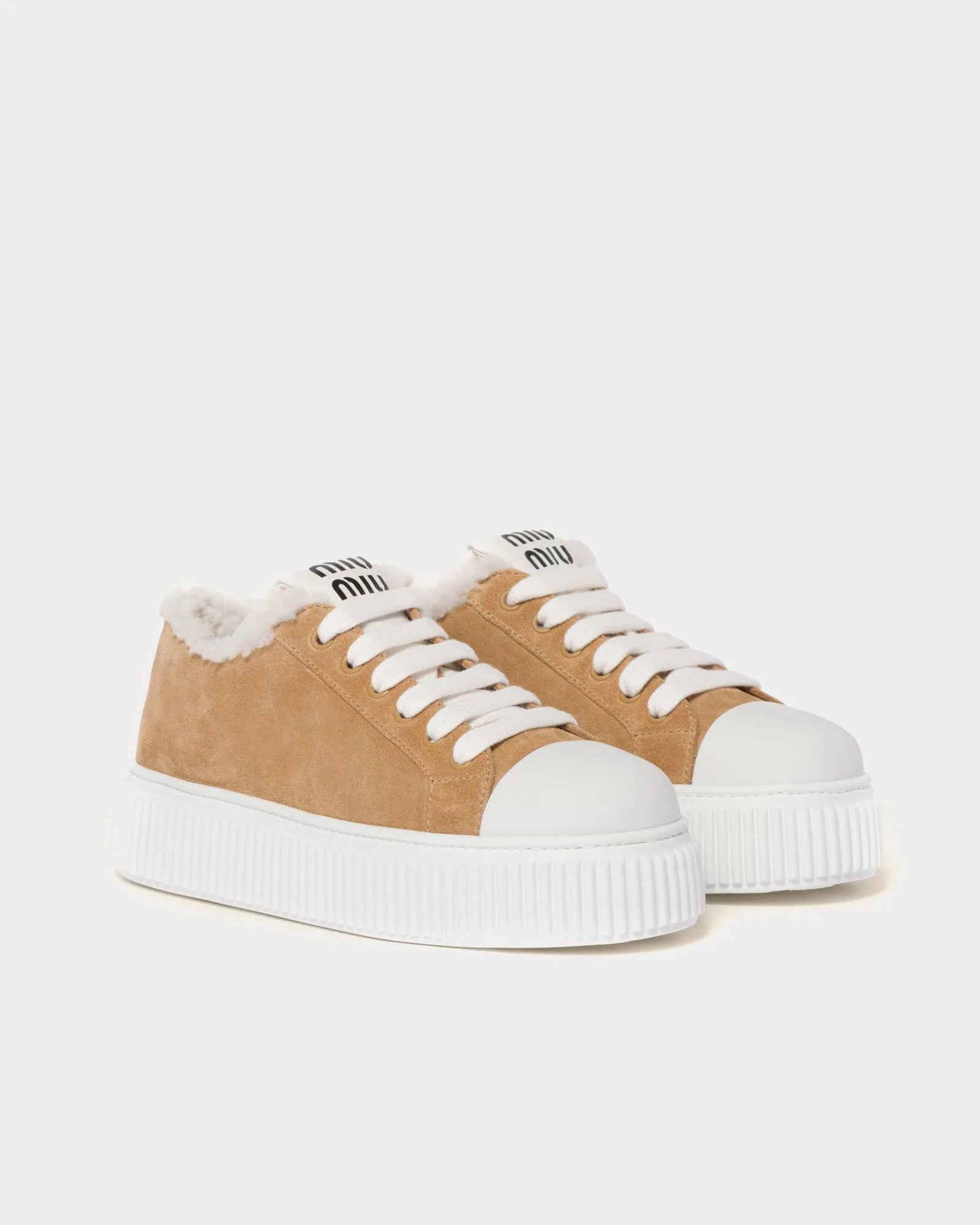 Classic Suede Ecru Low Top Sneakers