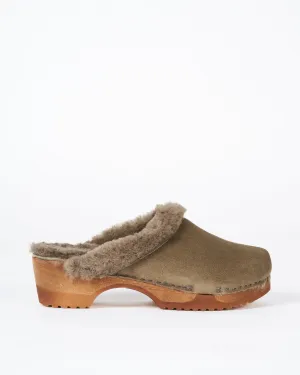 cuir velours truffe   mouton kaki