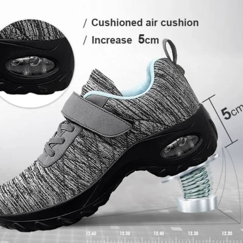 Cuzcare Women Orthopedic Shoes Pain Relief Air Cushion Wide Toebox High Quality Material  Elastic Non-Slip Velcro Sneakers