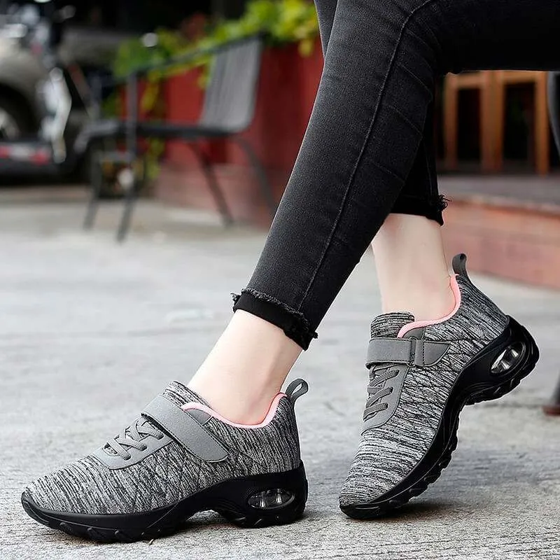 Cuzcare Women Orthopedic Shoes Pain Relief Air Cushion Wide Toebox High Quality Material  Elastic Non-Slip Velcro Sneakers
