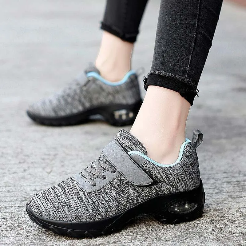Cuzcare Women Orthopedic Shoes Pain Relief Air Cushion Wide Toebox High Quality Material  Elastic Non-Slip Velcro Sneakers