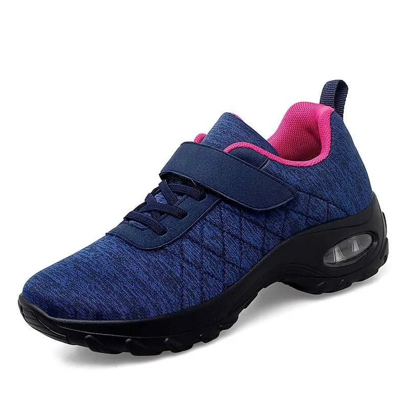 Cuzcare Women Orthopedic Shoes Pain Relief Air Cushion Wide Toebox High Quality Material  Elastic Non-Slip Velcro Sneakers