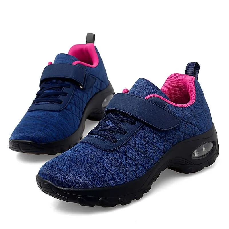 Cuzcare Women Orthopedic Shoes Pain Relief Air Cushion Wide Toebox High Quality Material  Elastic Non-Slip Velcro Sneakers