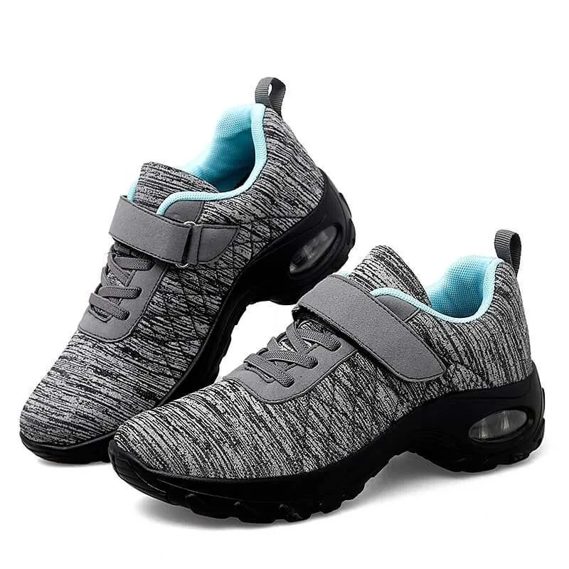 Cuzcare Women Orthopedic Shoes Pain Relief Air Cushion Wide Toebox High Quality Material  Elastic Non-Slip Velcro Sneakers