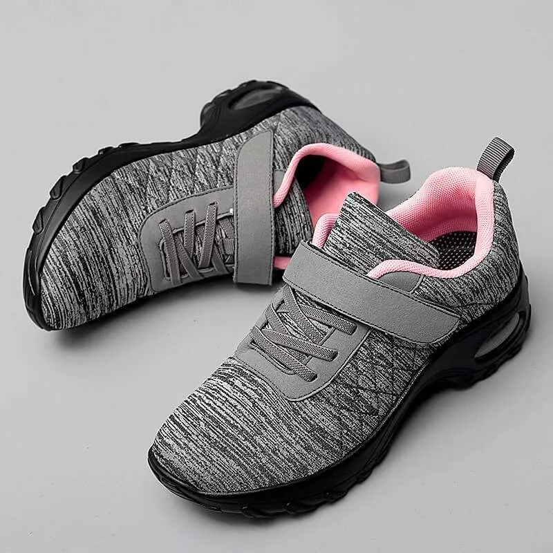 Cuzcare Women Orthopedic Shoes Pain Relief Air Cushion Wide Toebox High Quality Material  Elastic Non-Slip Velcro Sneakers