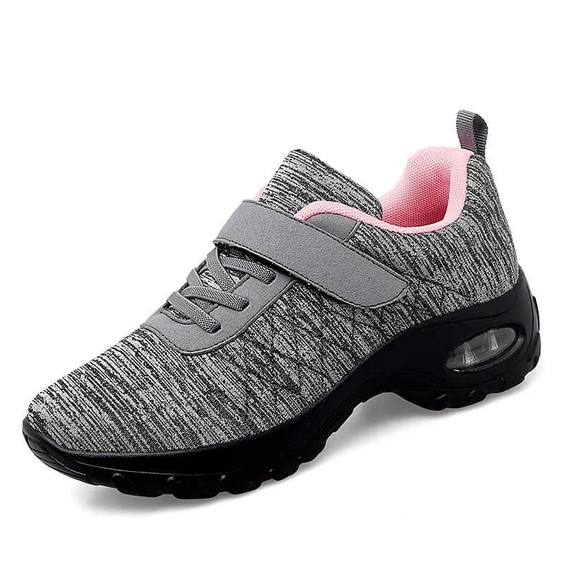 Cuzcare Women Orthopedic Shoes Pain Relief Air Cushion Wide Toebox High Quality Material  Elastic Non-Slip Velcro Sneakers