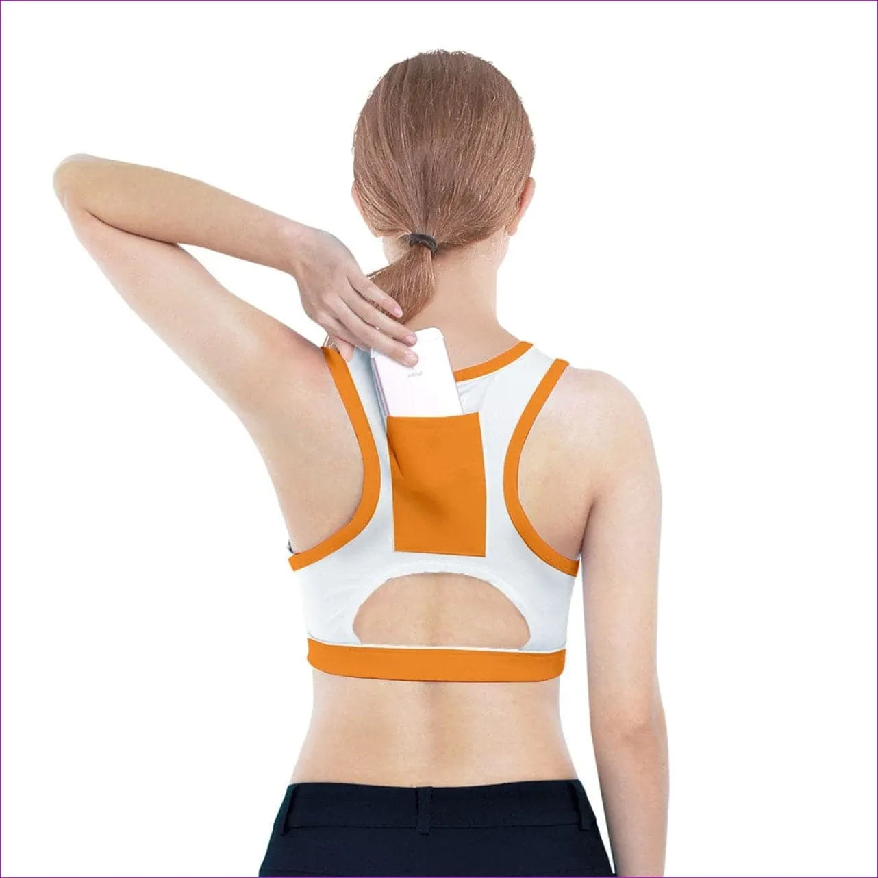 Deity Sports Bra With Pocket - Orange