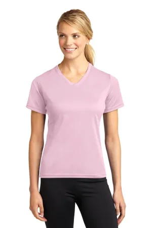 DISCONTINUED  Sport-Tek ®  Dri-Mesh ®  Ladies V-Neck T-Shirt.  L468V