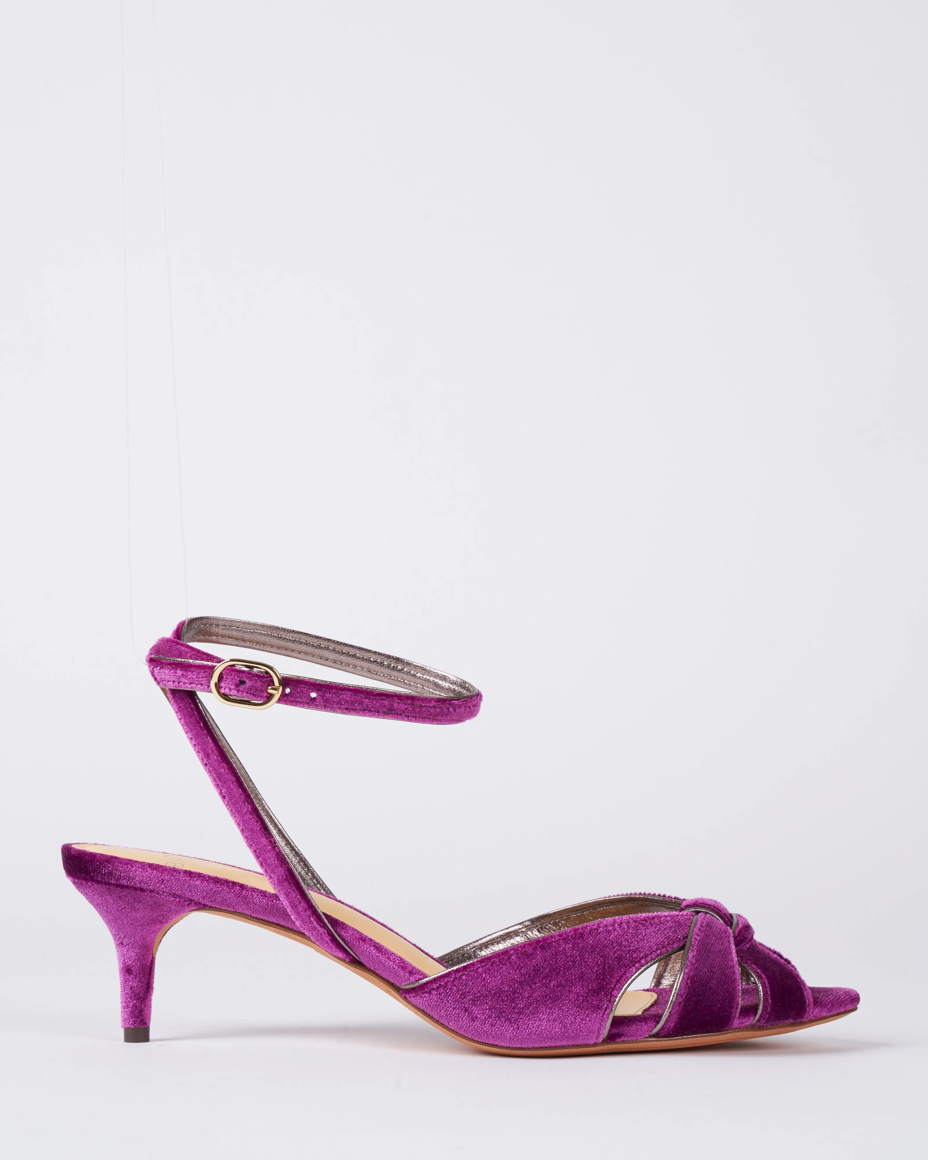 dominique kitten heel - fig/ grafite velvet