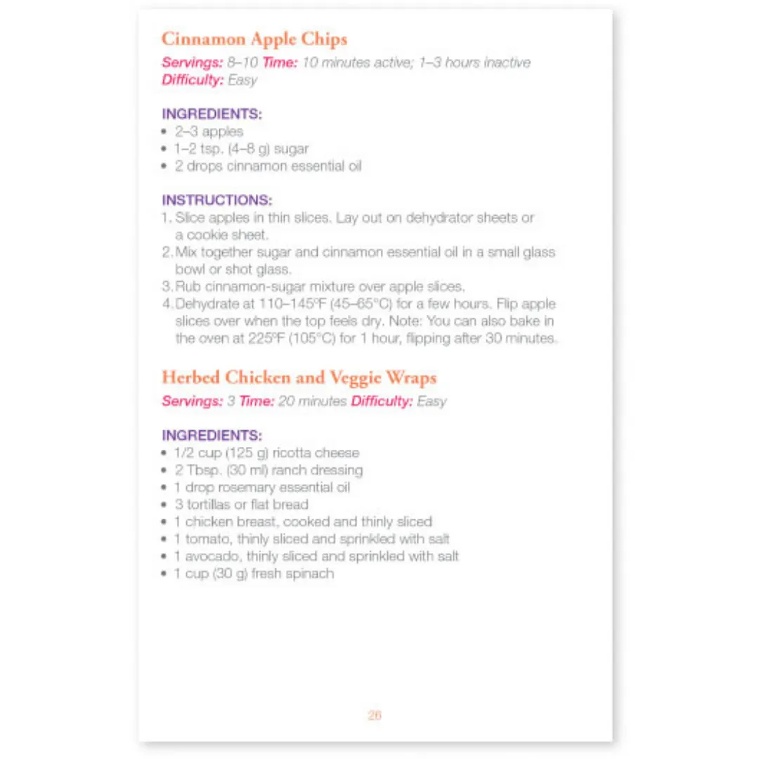 Essential Fitness Recipe Booklet with Labels
