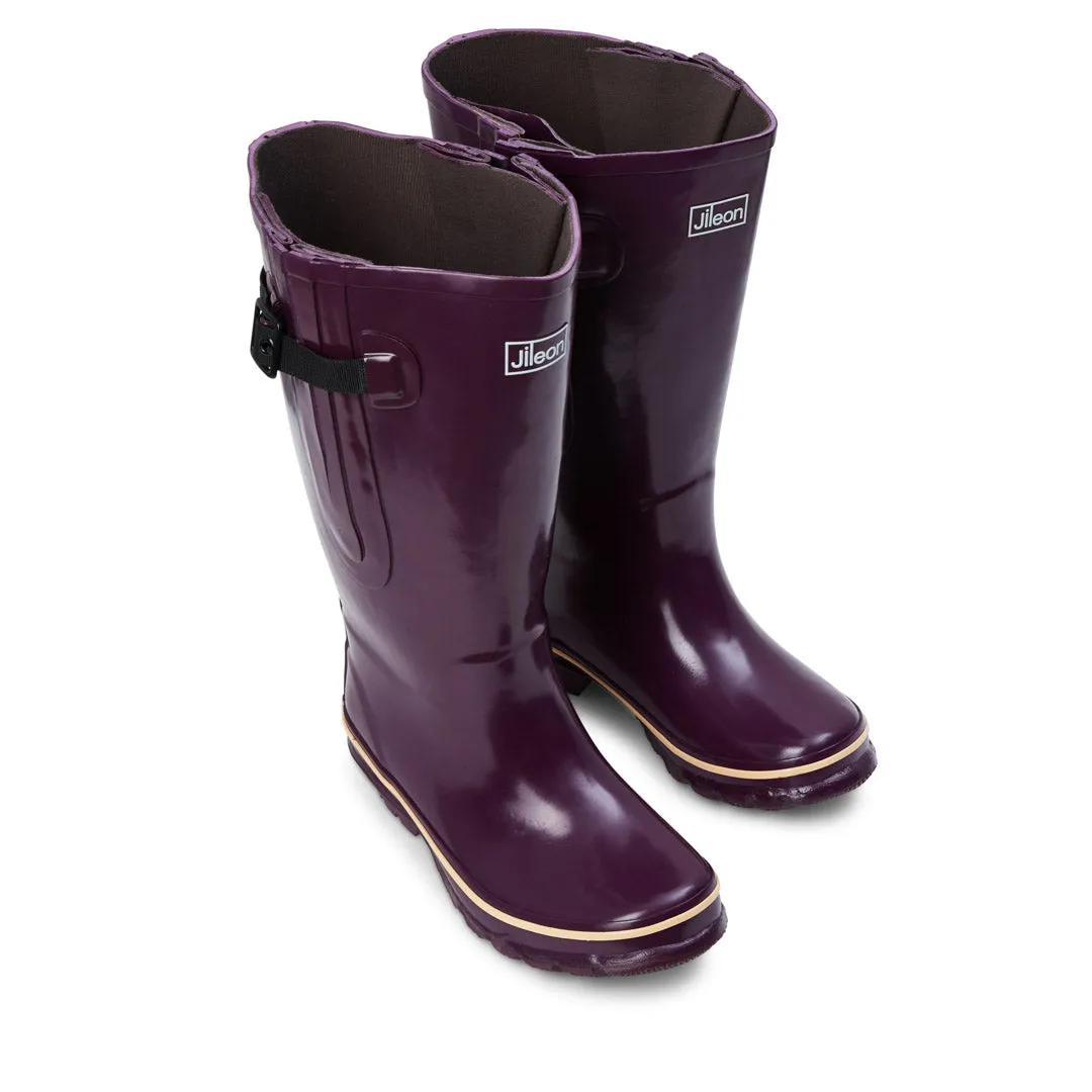 Extra Wide Calf Women's Rain Boots - Purple - Up to 23 Inch Calf - Wide Foot & Ankle