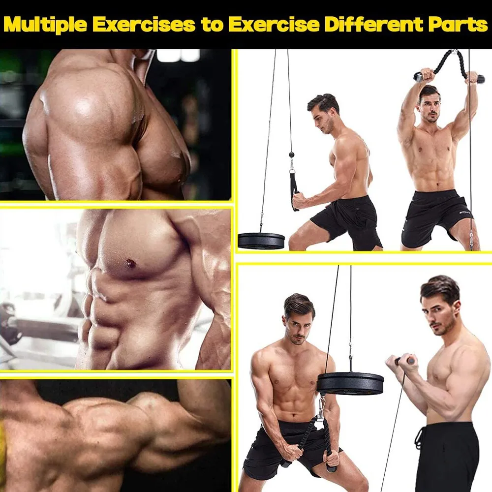 Fitness DIY Gym Pulley Cable Machine Attachment