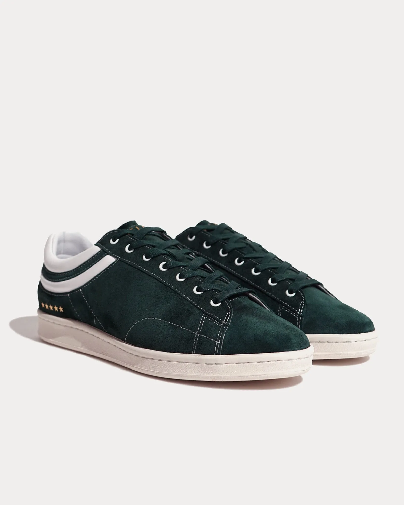 Flying Ace Suede Green / White Low Top Sneakers