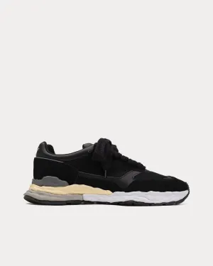 George OG Sole Mixed Material Black Low Top Sneakers