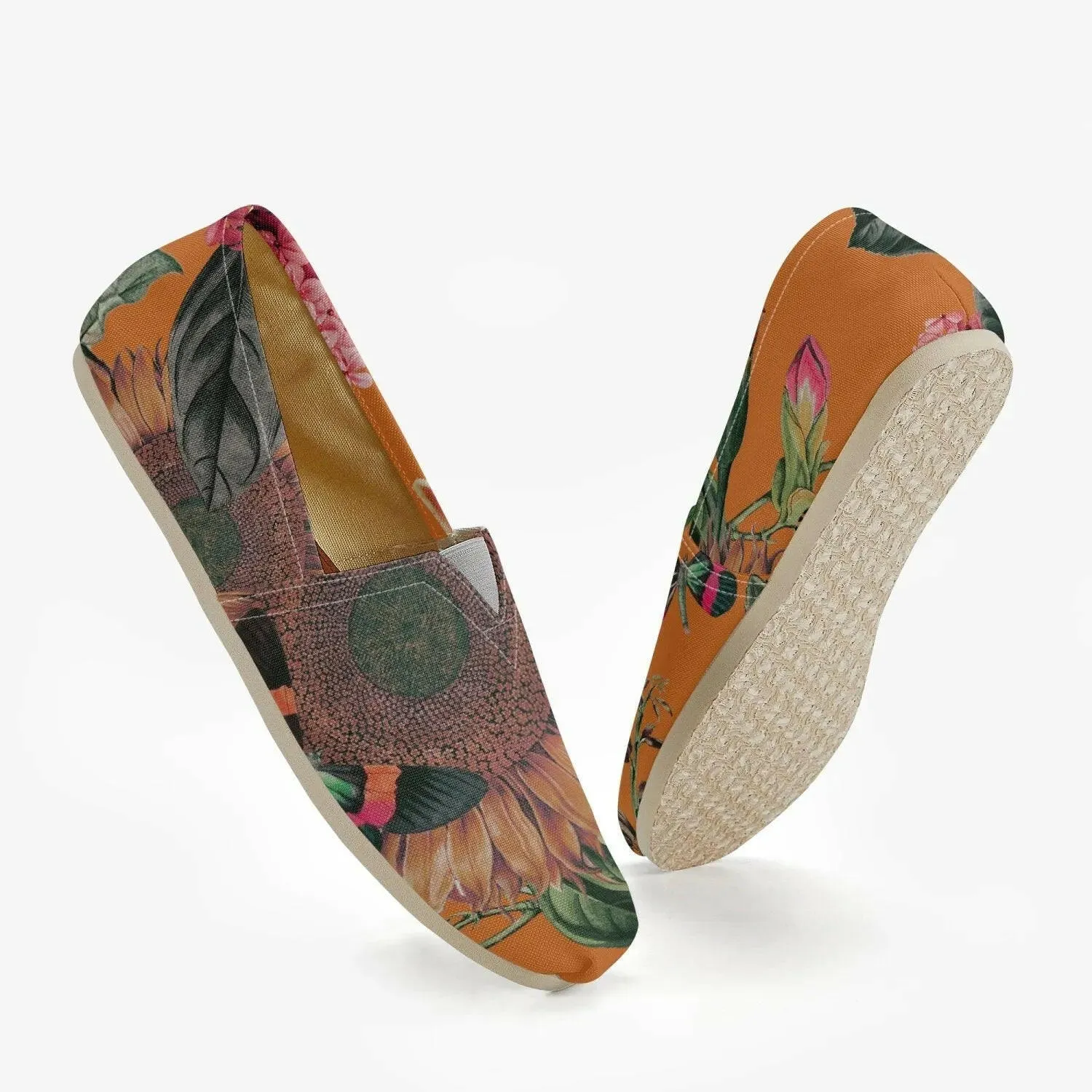 Jacki Easlick Orange Sunflower Espadrilles
