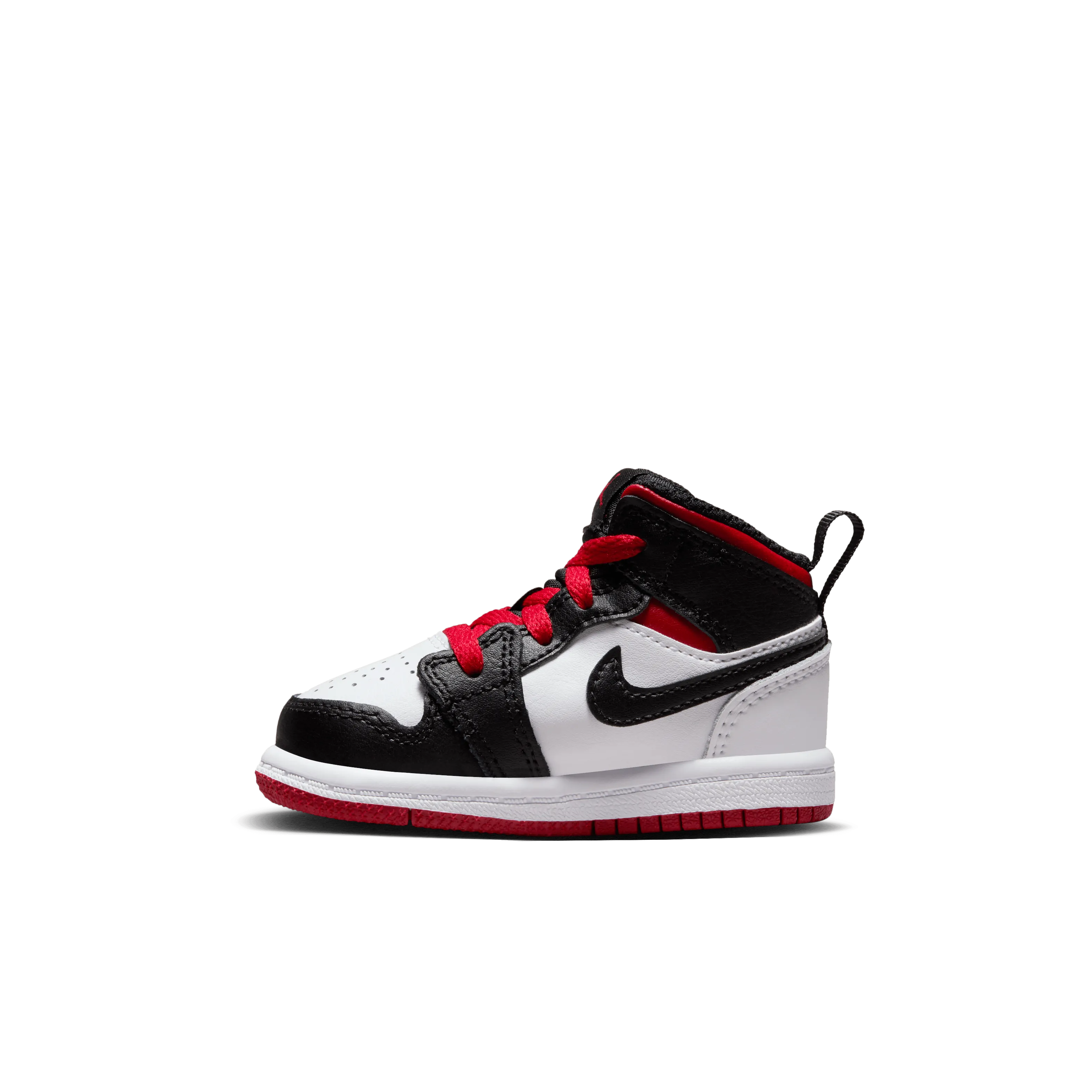 Jordan - Boy - TD Jordan 1 Mid - White/Gym Red/Black