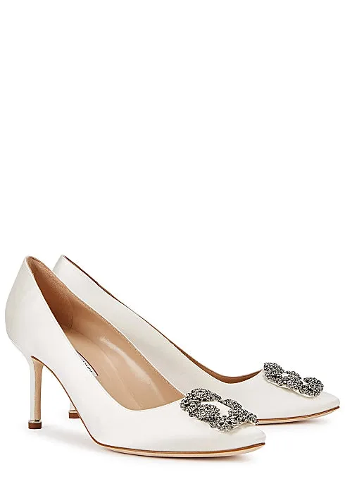 <B> MANOLO BLAHNIK</B> <BR>Hangisi Pumps 70 36.5