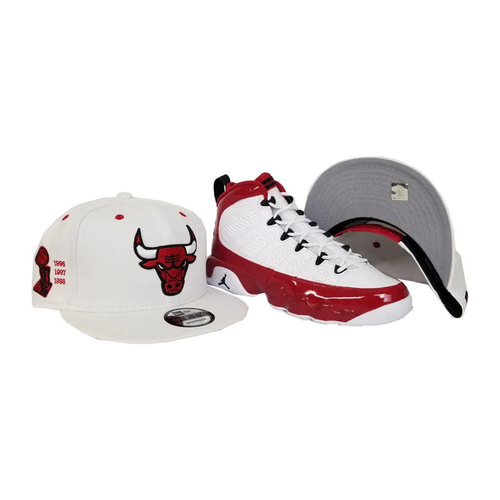 Matching New Era Chicago Bulls Snapback Hat For Jordan 9 Gym Red