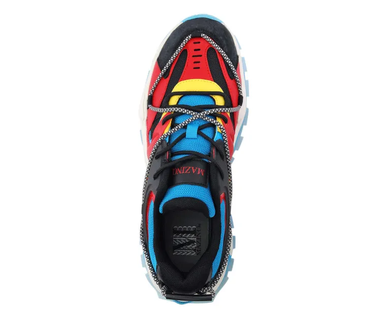 Mazino Strata Men’s Sneakers Teal & Red Eva Midsole