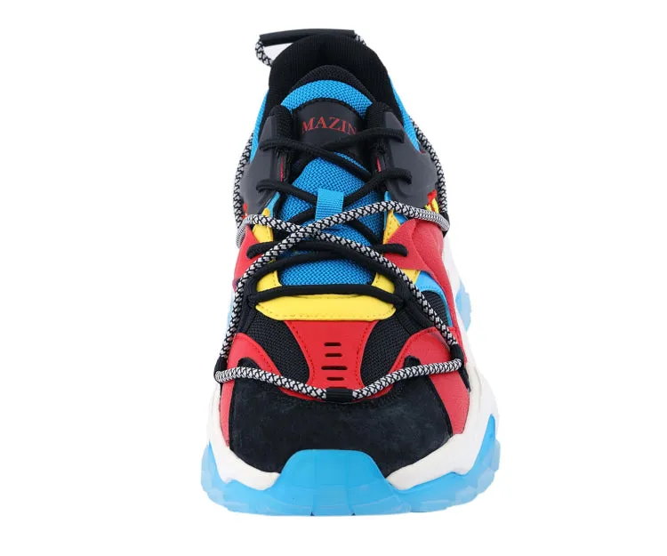 Mazino Strata Men’s Sneakers Teal & Red Eva Midsole